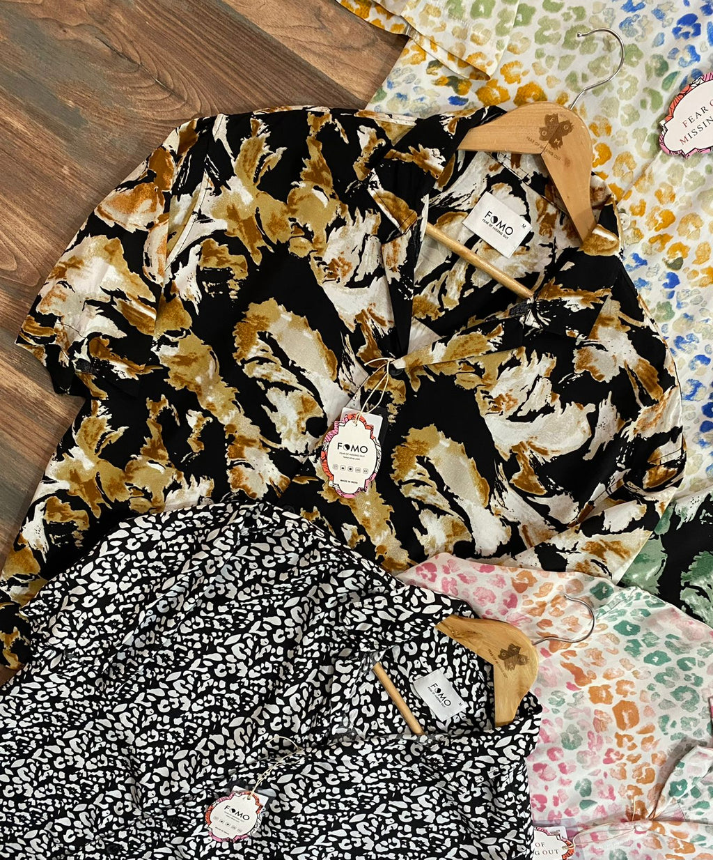 Premium FOMO Rayon Cuban-Collar Box Shirt